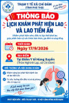 Tổ chức khám sàng lọc phát hiện sớm người nghi mắc lao